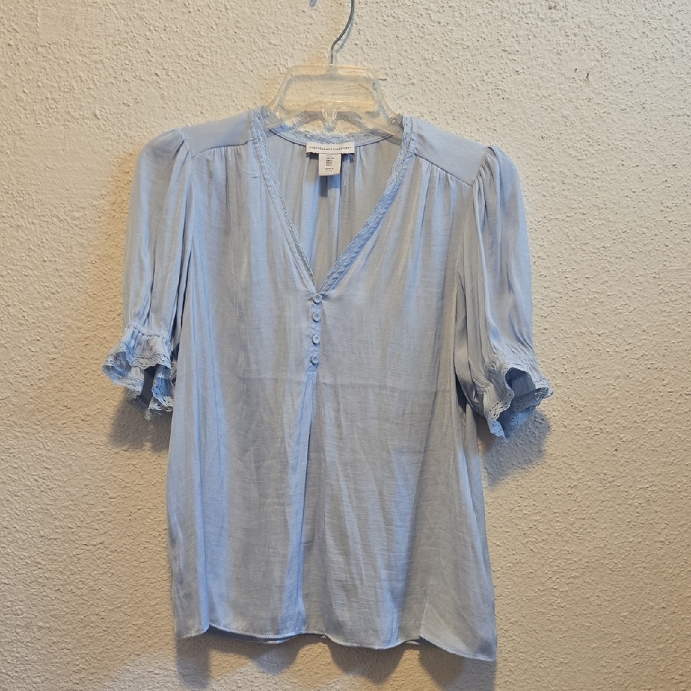 B10 Light Blue Women's Top Cupcakes And Cashmere Sz Sm